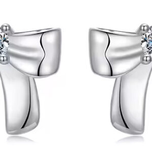 BAMOER σκουλαρίκια καρφωτά MSE085 με μοϊσσανίτη