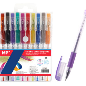 MP σετ στυλό διαρκείας ballpoint PE105 με glitter