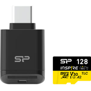 SILICON POWER κάρτα μνήμης microSDXC Inspire με card reader