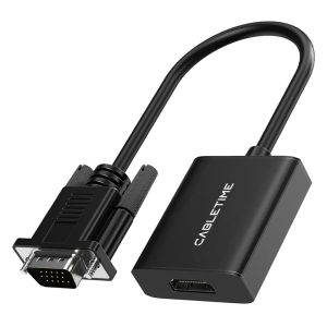 CABLETIME αντάπτορας VGA σε HDMI CT-AV582-VGAH με 3.5mm & micro USB