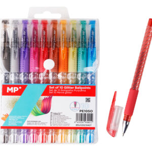 MP σετ στυλό διαρκείας ballpoint PE105O με glitter